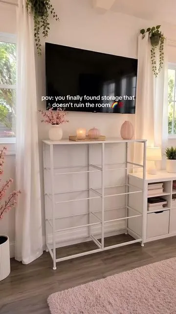This dresser is giving clean girl bedroom on a budget✨💯💕 #dresser #cleangirlaesthetic #budgetdecor #cozyroom #homefinds 