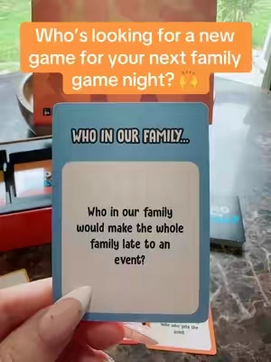 How well do you know your family? 🤔 @Do Or Drink #gamenight #whointhefamily #familygamenight #familygames #dealsforyoudays 