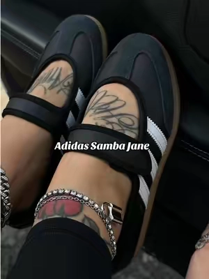 Sooo cutie 🖤 I always size .5 in sambas and they fit perfect #adidas #sambajane #summershoes #summeroutfits #darkaesthetic 