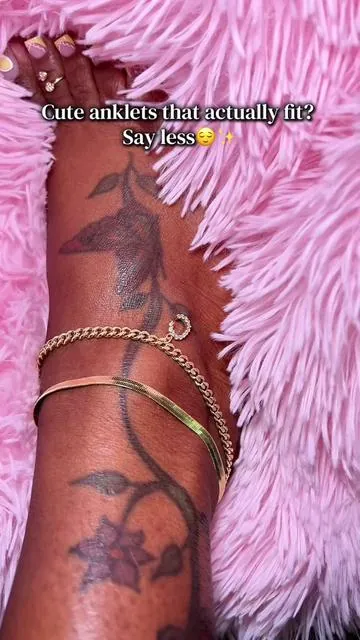 Thick ankle girlies deserve cute anklets too! #anklets #waterproofjewelry #waterproofanklets #tiktokshopcreatorpicks #dealsforyoudays 