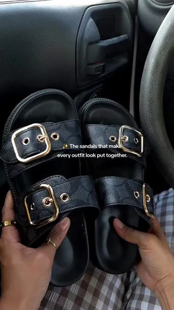 These might be the most versatile sandals added to the closet this summer 🤎 The gold buckle detail makes them look so much more expensive than they are. Perfect with dresses, denim, shorts, and everything in between. #DealsForYouDays  #SummerVibes  #weeklydeals  #fashionfinds  #summeroutfits 