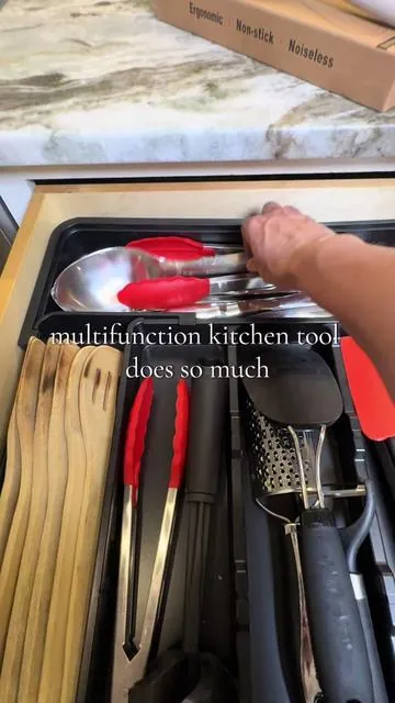 This multifunction kitchen tool is like a spatula and a spoon in one. It’s made from one piece of non toxic and non stick silicone and is dishwasher safe. Grab this two pack now - so affordable and free shipping. #kitchentools #kitchenutensils #siliconekitchenware #cookinghacks #spatula 