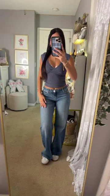 Pacsun jeans will forever be my favorite!!🤍🤍 #style #fashion #outfit #ootd #clothing 
