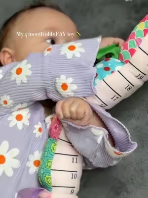 My 4 month old has been loving this sensory caterpillar toy. She has been rolling around with it, scratching the different textures, and listening to the different sounds that it makes. It’s so perfect if you have a little one. 🐛👶🏽🤩 #SummerVibes #sensorytoys #babiesoftiktok #DealsForYouDays #SummerWins
