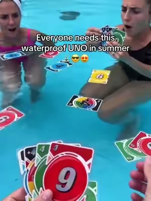 A must-have artifact in summer#uno #waterproof #poolparty #summervibe #watertoys 