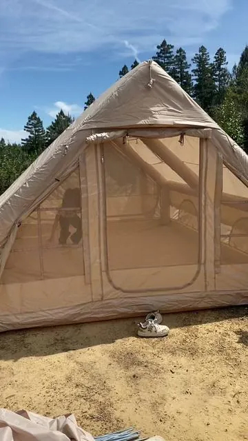 Massive inflatable tent for the family! #glamping #camping #inflatabletent #summeradventures #campinghacks 