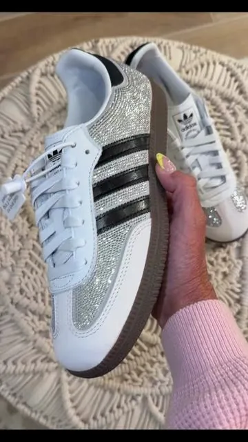 Adidas Samba OG 'Crystal White Rhinestones' sneakers #adidas #adidassamba #sambas #dealsforyoudays #tiktokshopcreatorpicks 