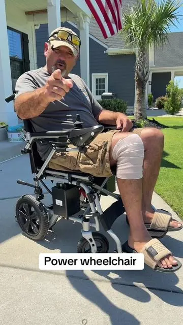 This is a well built wheelchair can go 15 miles on a single charge and support 350 pounds!! And able to collapse and fit in your car! #wheelchair #disabled #handycap #fathersday #dealsforyoudays 