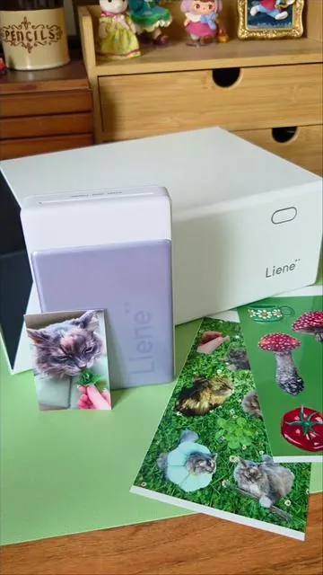 I love both of these printers SO MUCH. I actually can't stop making stickers of my cats..   #liene #photoprinter #scrapbooking #journaling #lieneprinter 