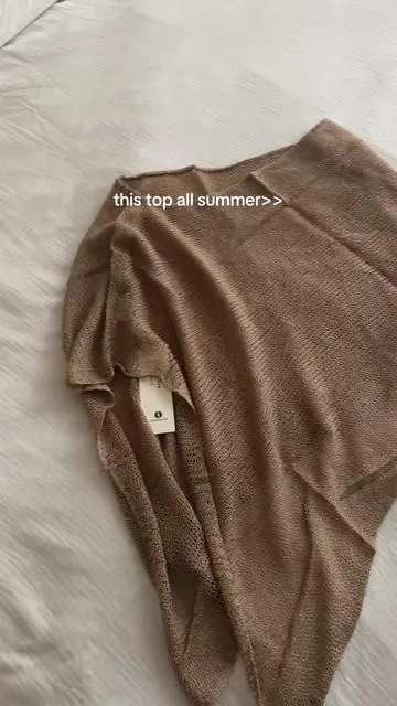 Cute Bikini cover up! ☀️ #ponchotop #sheertop #summertops #beachwear 