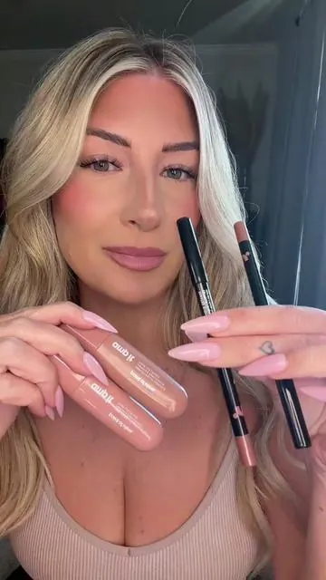 Catch me wearing nothing but these brand NEW lip combos from @Point of View Beauty ! #mikaylanogueira #nudelip #povbeauty #bridalmakeup 