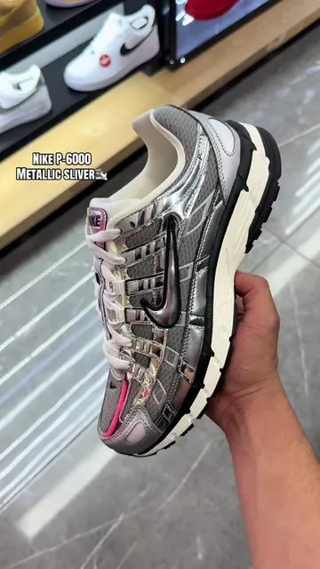 Nike P-6000 metallic Silver😍😍 Nike p-6000 on sale!🔥🔥 #nikep6000 #p6000 #p6000nike #nikesneakers #gymshoes 