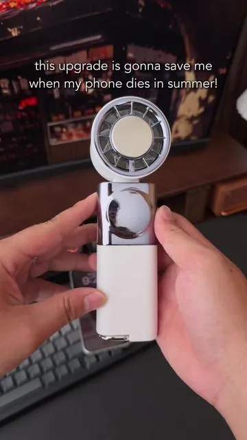 Don’t buy this unless you wanna stay cool and charge your phone all summer 🤯 #PortableFan #SummerEssentials #CoolingGadget #PortablePowerBank #DealsForYouDays