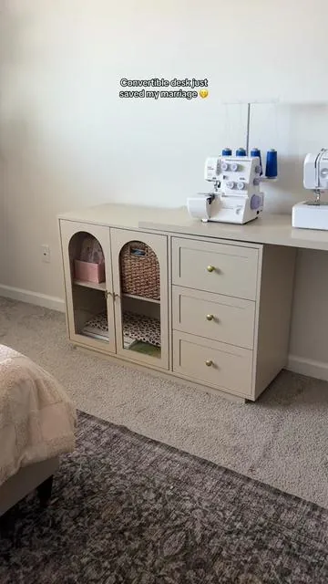 If you craft or hobby you need this desk #summervibes #dealsforyoudays #vanity #desk #homeoffice 