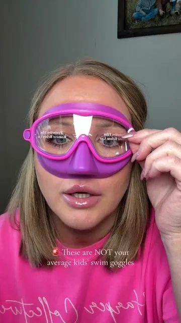 Kids swim goggles with nose cover 🏊‍♂️ Anti-fog, UV protection, wide-view lenses, and perfect for pool days, beach trips, swimming lessons, and summer fun. #swimgoggles #kidsswim #summermusthaves #poolday #beachessentials     