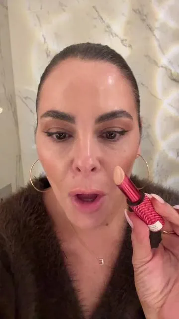 The Let’s Glow Eye balm is that GIRL!!  It can prep, mix and refresh your undereye and concealer! I was in the airport after a 13 hour day and refreshed and looked great! The crepey or cakey undereye is a real issue especially over 40 but I made this to fix that situation #makeupartist #tiktokshop #over40 
