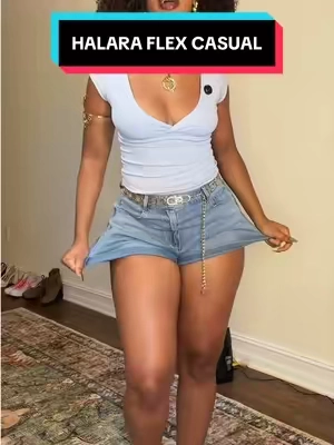 I never knew denim shorts could be this comfortable #halara #SuperBrandDay #halaraflexdenim #halarashorts #tiktokshopcreatorpicks
