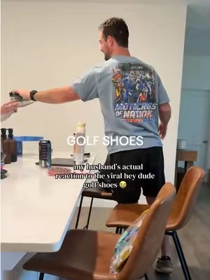 the reaction told me everything i needed to know 😭 #fathersdaygift #giftforhim #golfdad #heydude #dadgiftideas