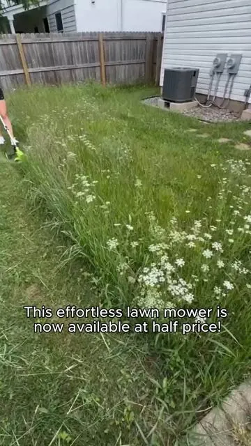 you don't need to move the entire trampoline just to cut the grass underneath.This adjustable head slips right under the metal frame effortlessly#slopemowing #gardeningforbeginners #yardwork 