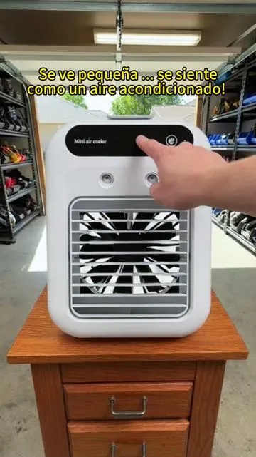 Con este mini aire acondicionado, disfruta de un verano fresco#miniaircooler#portableairconditioner#summeressentials#NewArrivals#fathersdaygift 