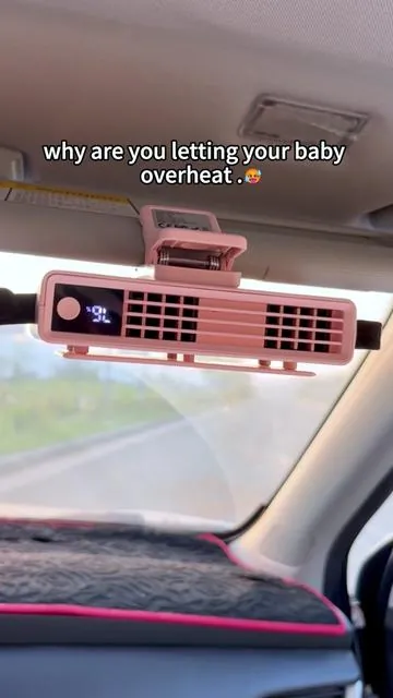 If you have a car with no ceilings fans and a baby facing the rear, a car fan is a MUST! This one is chargeable, cordless and puts out so much air so baby stays cool 🆒💨#fan #tiktokshopcreatorpicks #cool #portable #TikTokShopDealsforYouDays