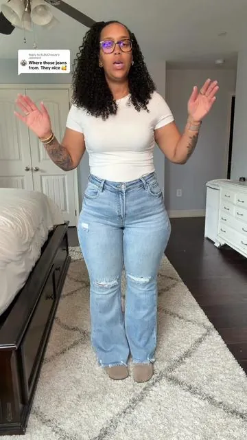 Replying to @BLEUCheaze here’s the info on my jeans. They’re super stretchy and so comfortable. #risenjeans #stretchyjeans #curvyfashion #SummerWins #DealsForYouDays 