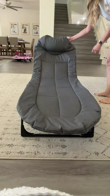 Actually shocked at how cool this sleeping cot is! If you need a portable, easy set up bed, this thing is perfect! #sleepingcot #campingcot #portablebed #campinglife #campinghacks 