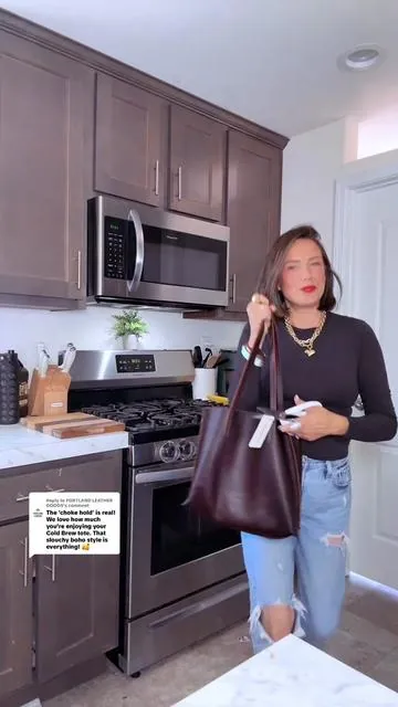 Replying to @PORTLAND LEATHER GOODS the August tote in the coldbrew #DealsForYouDays #totebag #leathertotebag #newleather #totebagreview