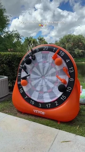 Everyone loves playing this yard game at our bbqs #bbq #familygames #backyardgames #dealsforyoudays #inflatablegames 
