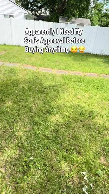 Just trying to pull weeds and save the yard, but my son showed up with questions, concerns, and absolutely no intentions of helping. 😂😭