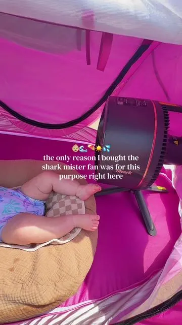 The fact that this fan can detach from the tall fan and be used as a small fan for baby girl was the only thing that sold me. Beach & pool days just got an upgrade. 💦 #summeressentials #beachmusthaves #newbornmusthaves #portablefan #tiktokshopdealsforyoudays 