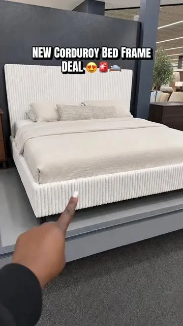 NEW Corduroy Bed Frame DEAL 😍🚨🛌 #corduroy #bedframe #bed #deals #sale 