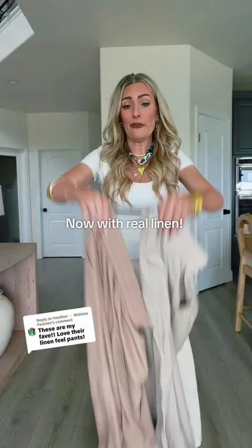 Replying to @Heather✨ Midsize Fashion I’m 5’2” 110# 27.5 ”waist 37.5” hips Sz:S reg here  Halara Linen blend pants with a soft linen and viscose blend, a comfortable drawstring waist, and the ability to choose your length — the kind of summer pants that make getting the right fit so much easier whether you’re petite, regular, or tall  #linenpants #summerpants #FullfilledByTikTok #TikTokShopSummerTurnUp #DealsForYouDays @Halara Glam @Halara_official thank you for gifting this to try 