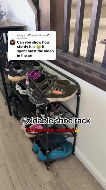 Replying to @🪶Takoda Moser🪶 I love this foldable shoe rack, works great 👍 