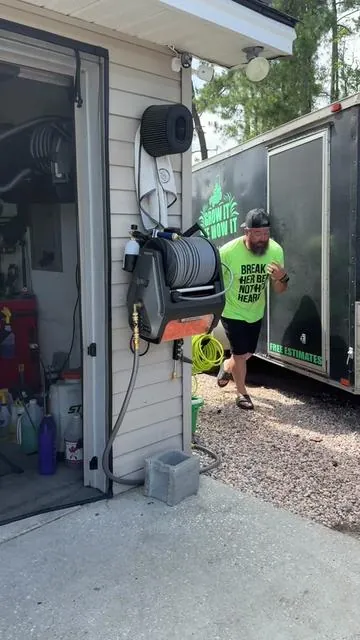 Lawn Tiktok This Giraffe Wall Mount Pressure Washer Is Legit! Sunday Funday Just Got Easier @Giraffe Tools 
