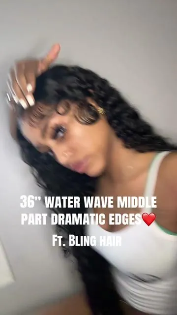 36” water wave from bling hair only 209$ 😍😍 link in orange shopping cart