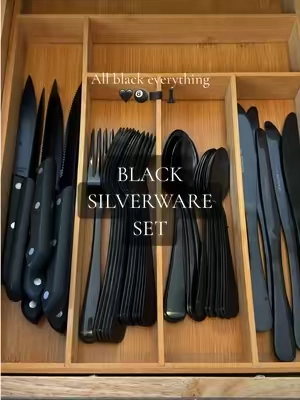All the moody vibes 🖤 #dealsforyoudays #summerwins #blacksilverware #silverware #moodyaesthetic 