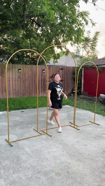 Set of 3 metal arch ♥️#summerwins #dealsforyoudays #tiktokshopcreatorpicks #partydecor #backdrop 