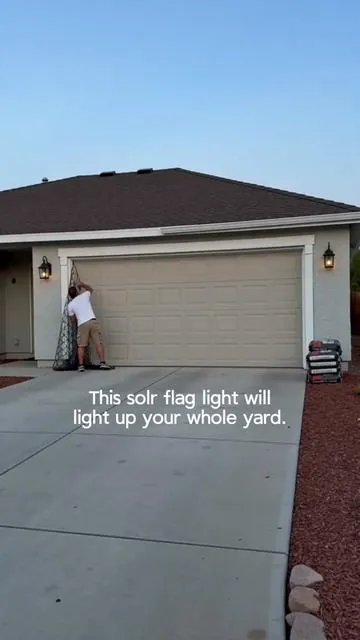 "Do you want to win the neighborhood light game on the Fourth? Watch this"#4thofjuly #solarlights #summerparty