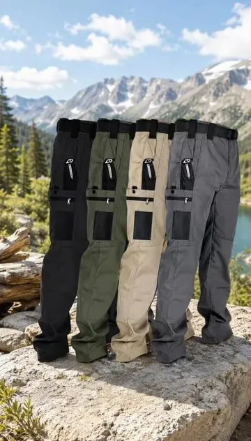 Los pantalones cargo tácticos para hombre HOMUG están hechos de un nuevo tejido de 230 g/m2, con múltiples bolsillos y cierres de cremallera. Disponibles en una variedad de colores, estos pantalones son ideales para la primavera y el verano. #HOMUG #Mens #4pack #Tactical #Ca