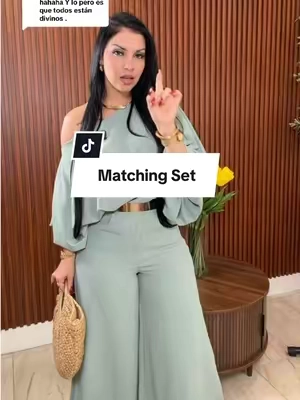 Respuesta a @ww.mmjk25  2026 ChicMe Women's Skew Neck Lantern Sleeve Top & Wide Leg Pants Set & Wedding Gust ##tiktokshopcreatorspicks##SummerVibes##DealsForYouDays##matchingset##summeroutfits