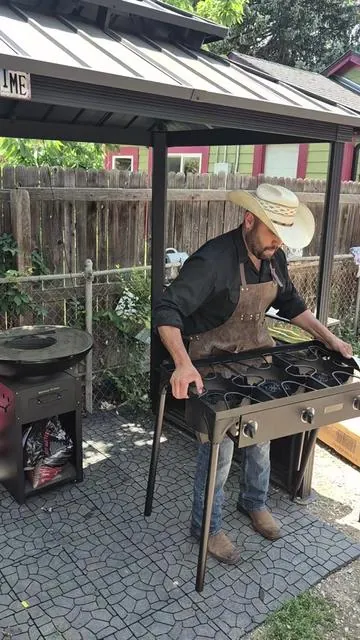 2 Burner Propane Gas Stove for #OutdoorCooking, 150,000 BTU #CampingCooker with Removable Legs, Temperature Control Knobs for #BackyardCooking, BBQ, Baking and Frying#dealsforyoudays #fathersday 