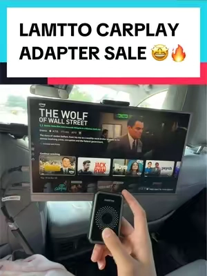 Now this is next level for car rides #carplay #carplayadapter #wirelesscarplay #tiktokshopdealsforyoudays #tiktokshopcreatorpicks 