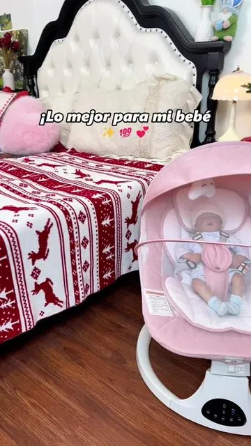 🛡️ La mejor inversión para papás y mamás: mecedora segura, cómoda y completa con mosquitera, música, cojín suave, juguetes y sistema anti-vuelco, ideal para bebés desde su nacimiento#mecedorabebe #babyswing #baby #tiktokshopdealsforyoudays #SummerWins 