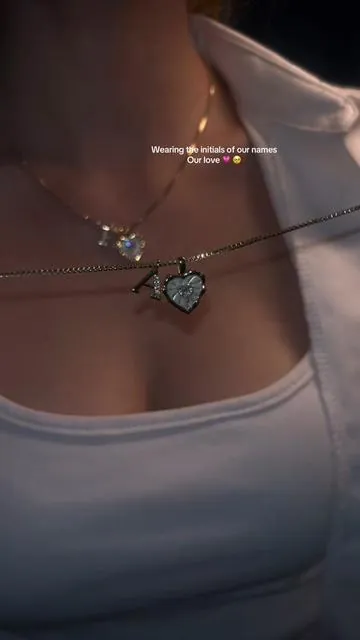 Choose your initials 💗✨#jewelry #initials #love #girlsdream #daintyjewelry #heart #fyp #forher #necklace 