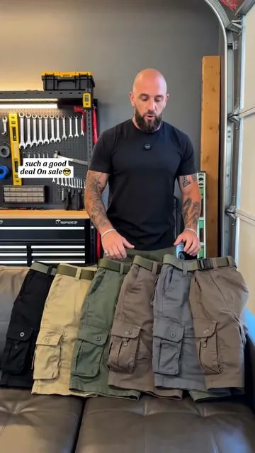 6 cargo shorts in one set…: a smart deal or overkill? #men #cargopants #6pieceset#SummerVibes#fellas 