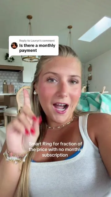 Replying to @Lauryn  This dupe does not have any extra fees or a monthly subscription! The app is totally free and you can see all your information on there! #ouraring #dupe #smartring #health 