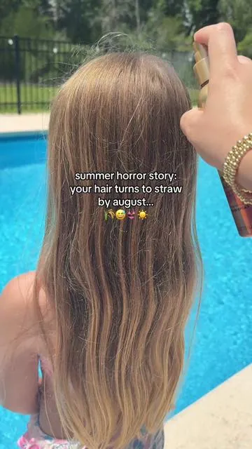 Summer hair protection for chlorine damage, pool water dryness, and sun exposure. Helps reduce frizz, restore moisture, and keep hair healthy during swim season.🌞💧👙  #summerhacks #summerhack #hairtok #hairgrowth #dealsforyoudays 