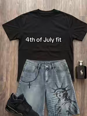 Fits perfect #fitcheck #jorts #july4th 