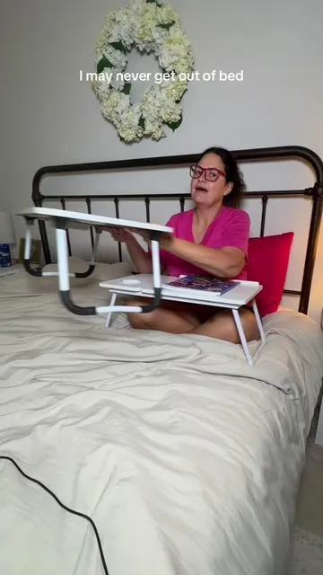 Adjustable table for reading, writing, and coloring #DealsForYouDays #summervibes #weeklydeals #summerturnup #bedtable 